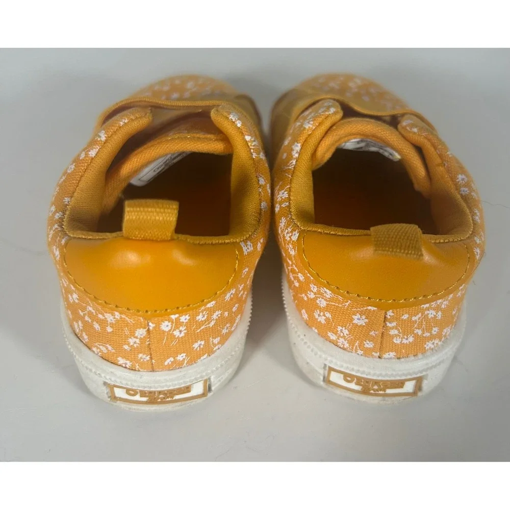 OshKosh Bgosh Lulutop Yellow Floral Slip On Sneakers Toddler Girls Size 5M